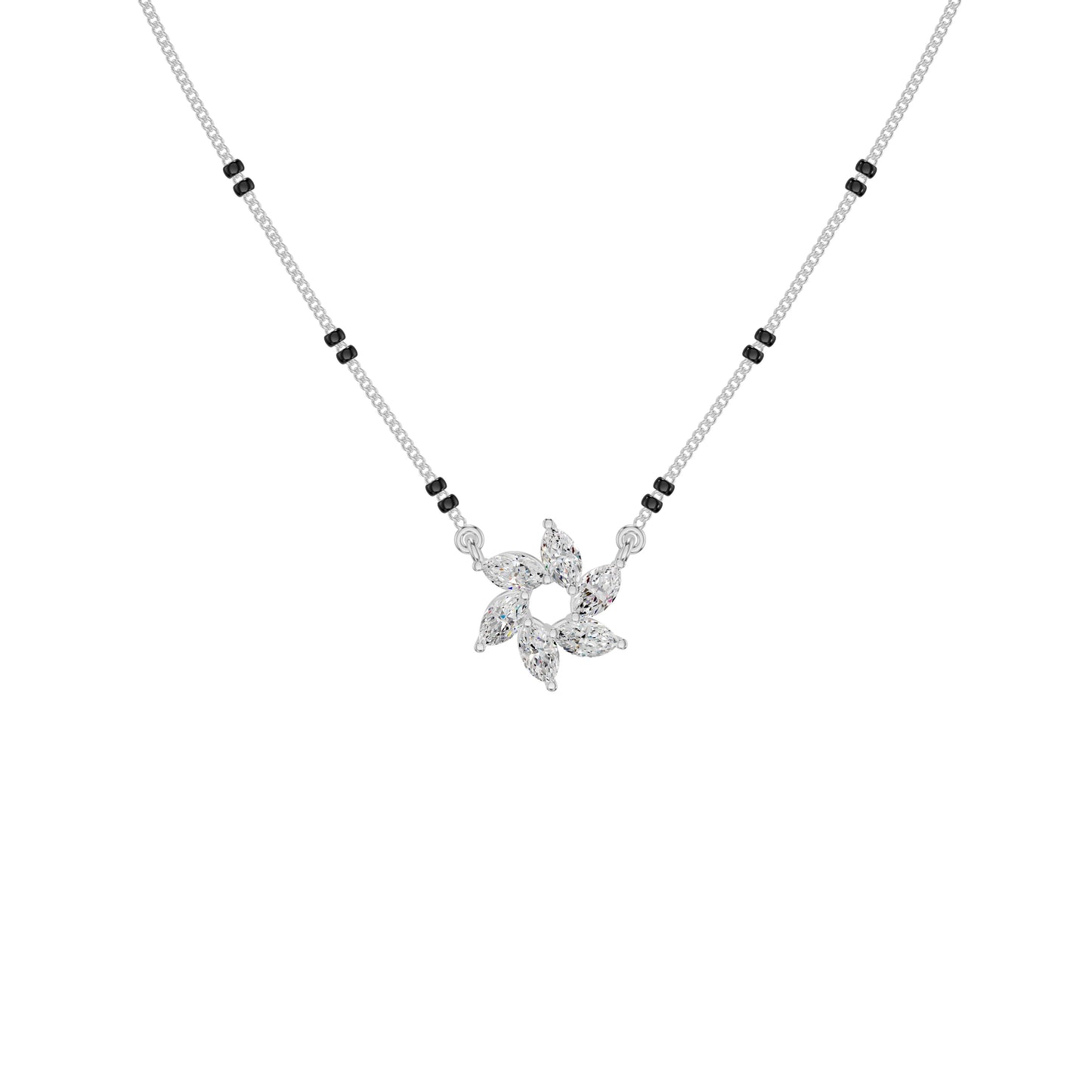 Starflare Marquise Diamond Mangalsutra 18 KT / White Gold