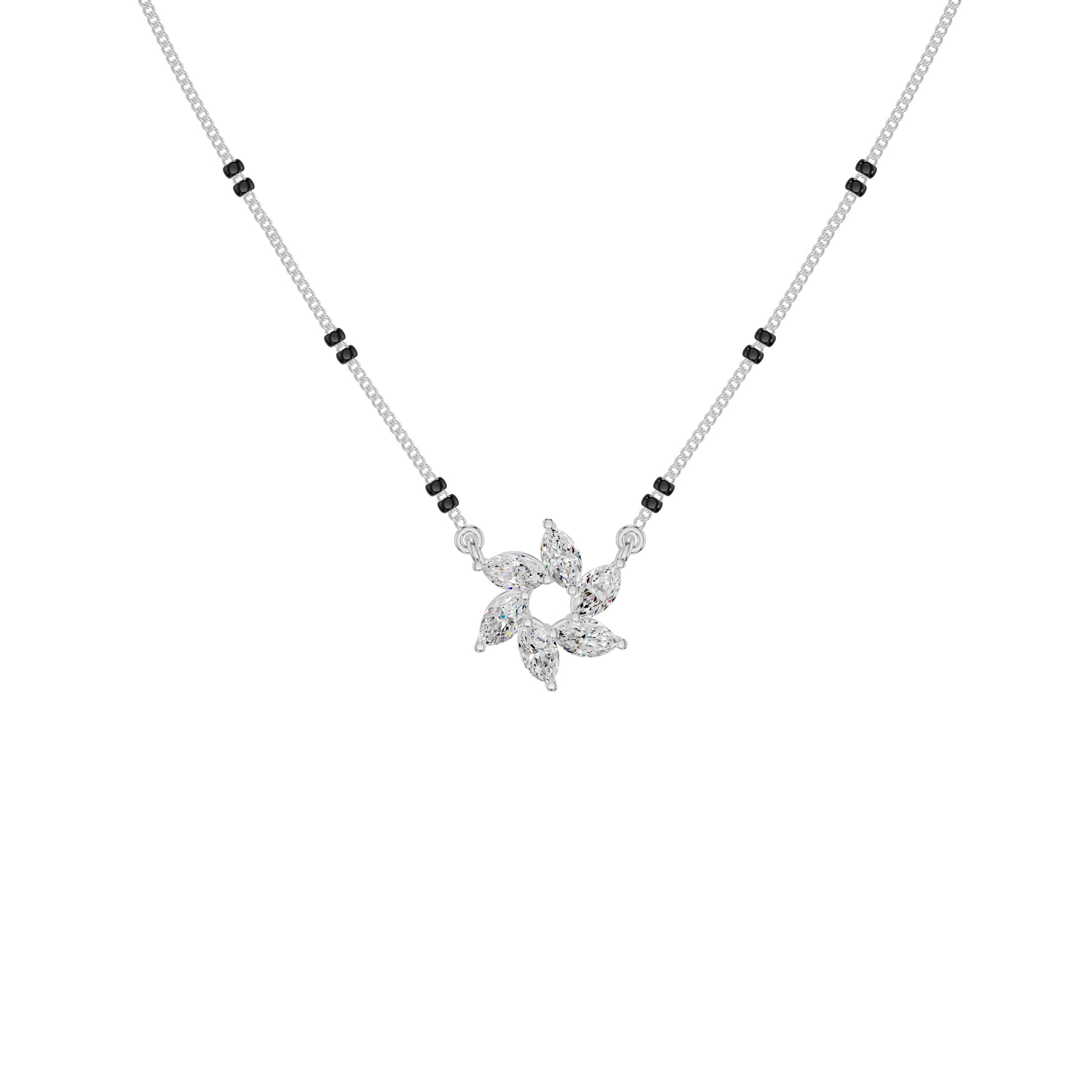 Starflare Marquise Diamond Mangalsutra 18 KT / White Gold