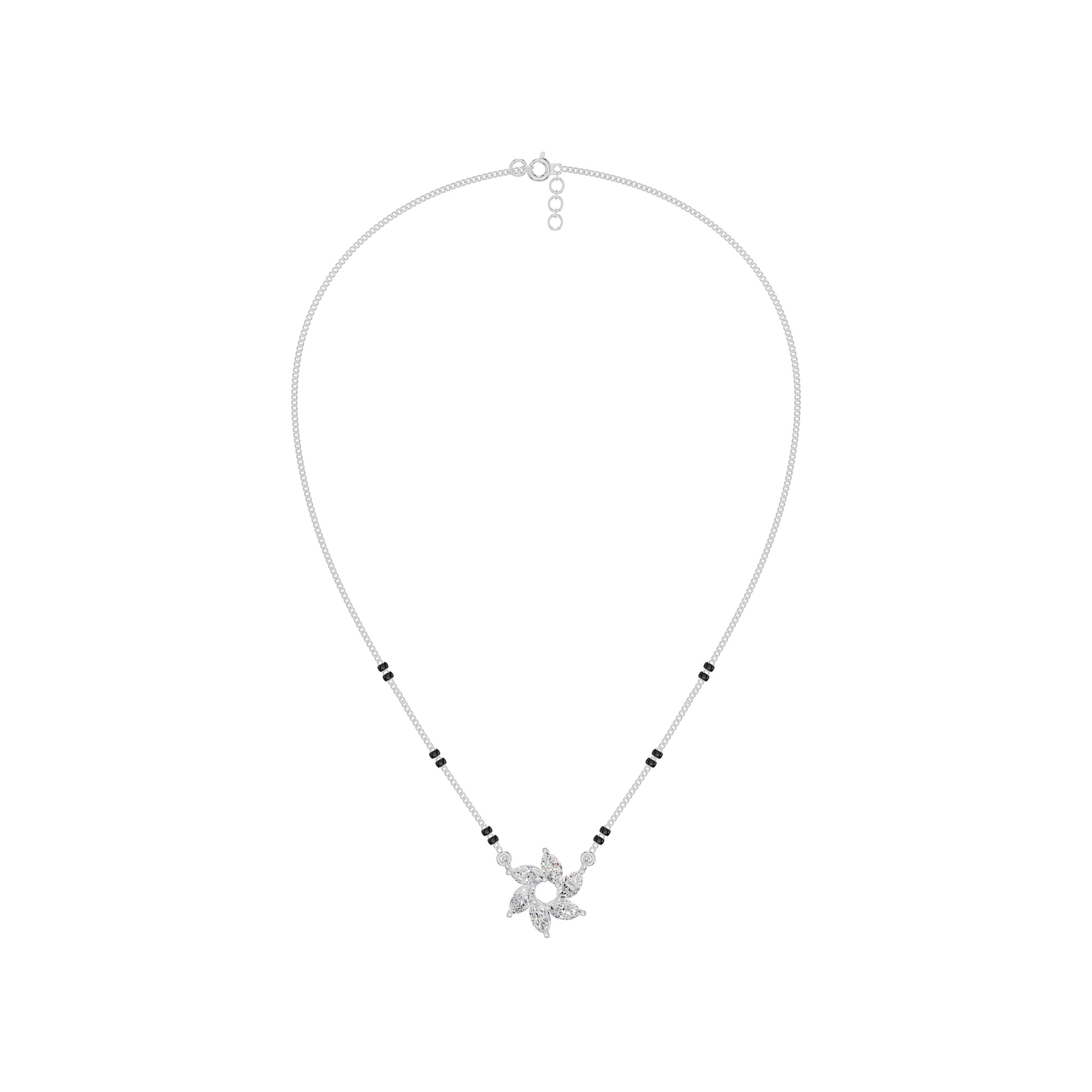 Starflare Marquise Diamond Mangalsutra 18 KT / White Gold