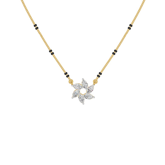 Starflare Marquise Diamond Mangalsutra 18 KT / Yellow Gold