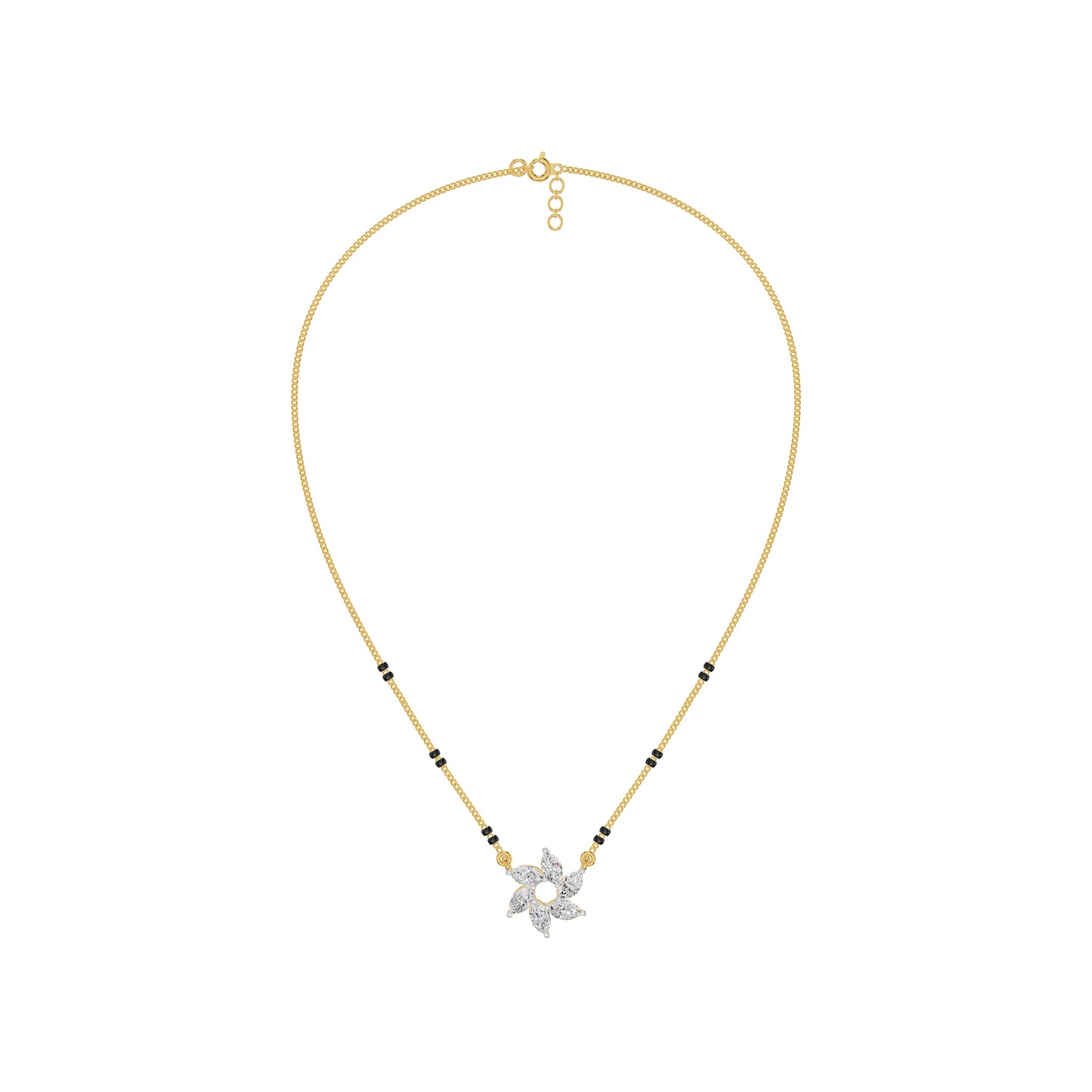 Starflare Marquise Diamond Mangalsutra 18 KT / Yellow Gold