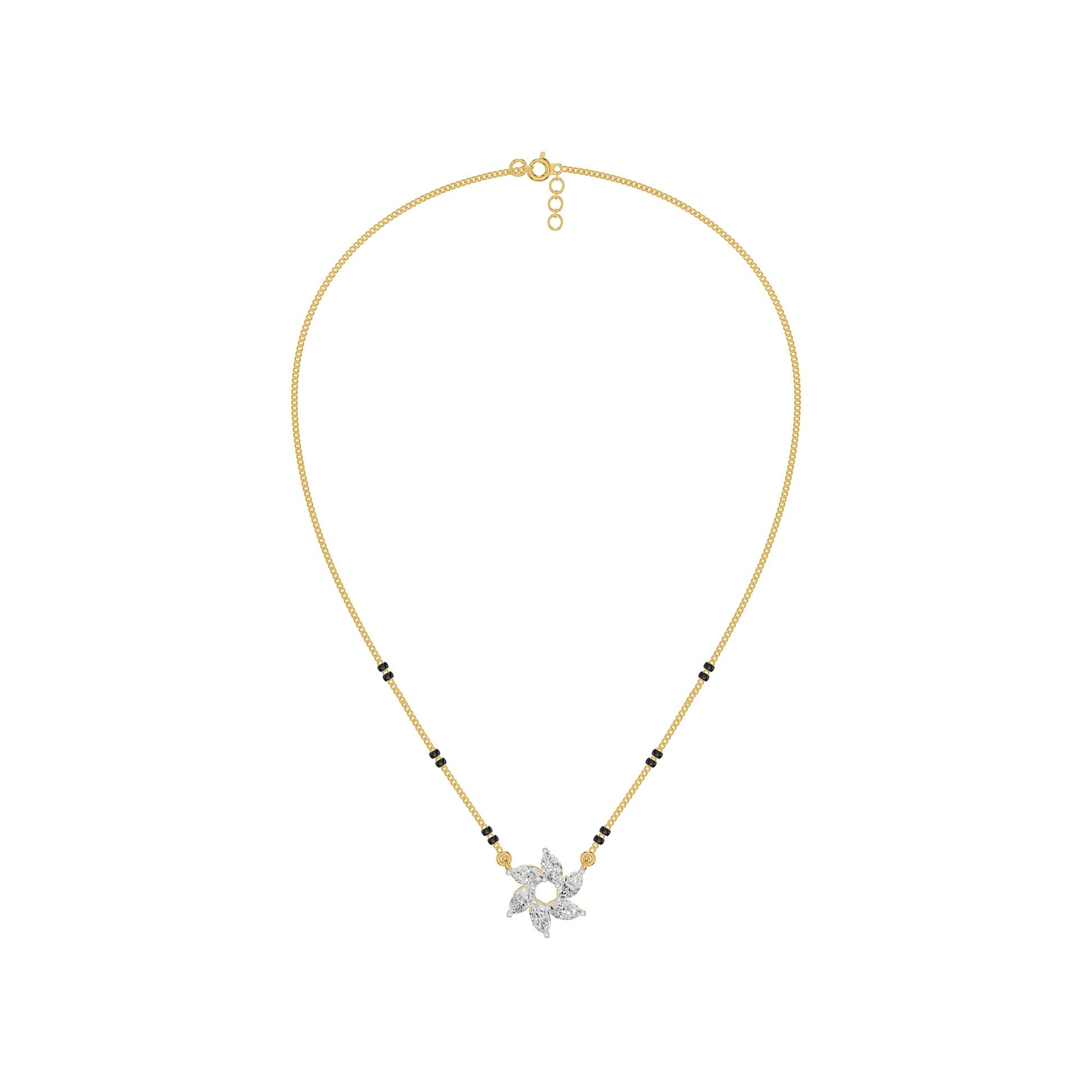 Starflare Marquise Diamond Mangalsutra 18 KT / Yellow Gold