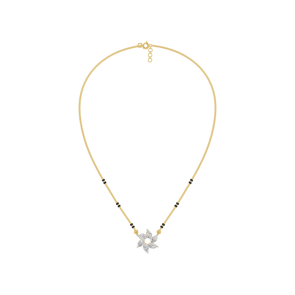 Starflare Marquise Diamond Mangalsutra 18 KT / Yellow Gold