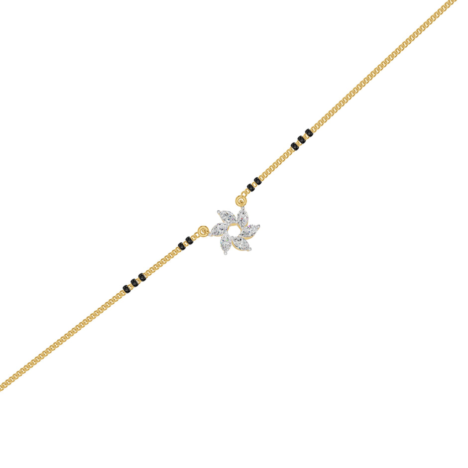 Starflare Marquise Diamond Mangalsutra 18 KT / Yellow Gold