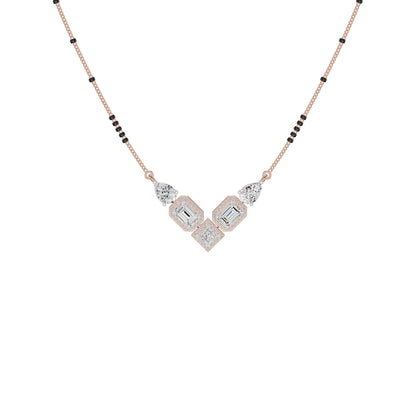 Chevron Charm Diamond Mangalsutra