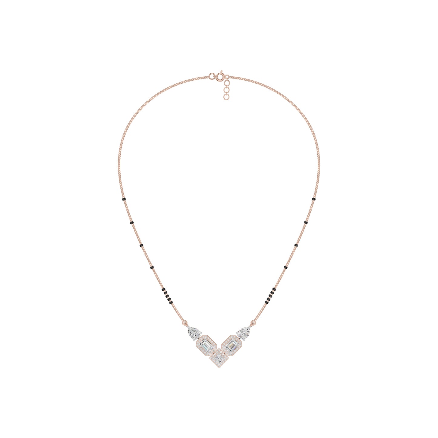 Chevron Charm Diamond Mangalsutra