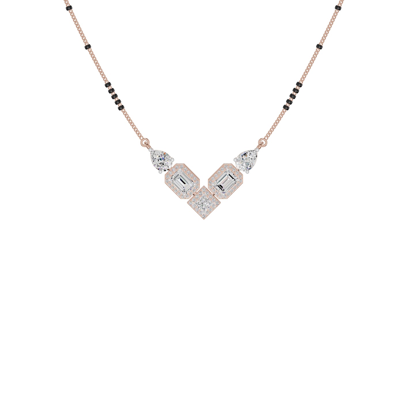 Chevron Charm Diamond Mangalsutra