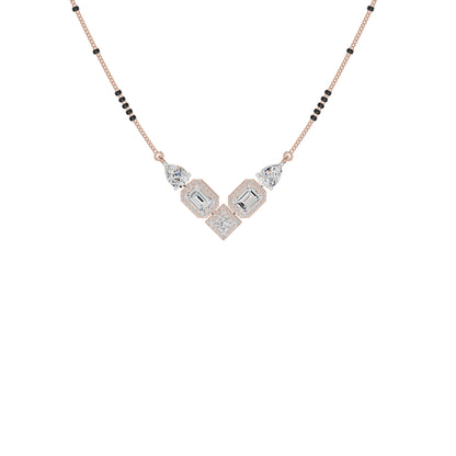 Chevron Charm Diamond Mangalsutra