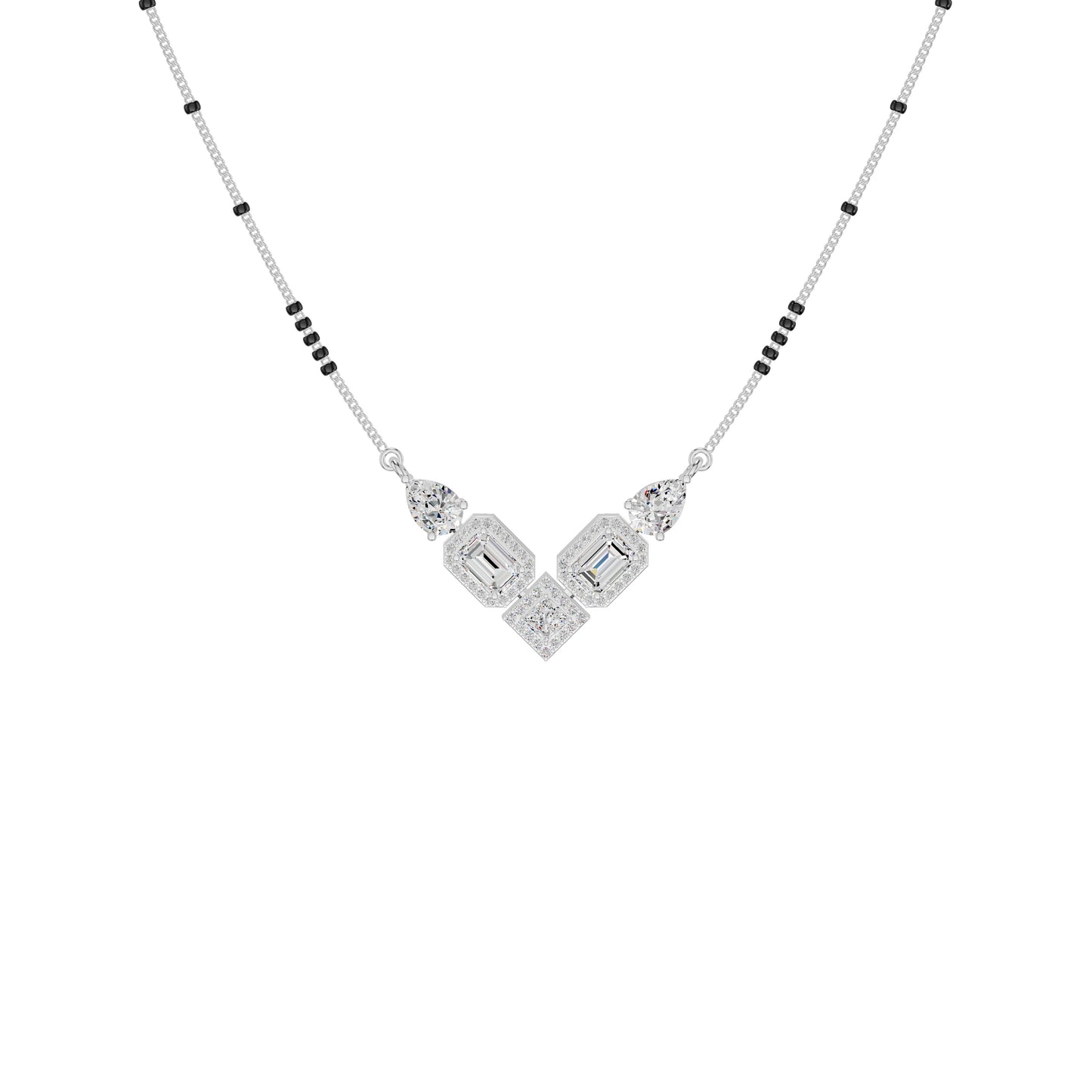Chevron Charm Diamond Mangalsutra