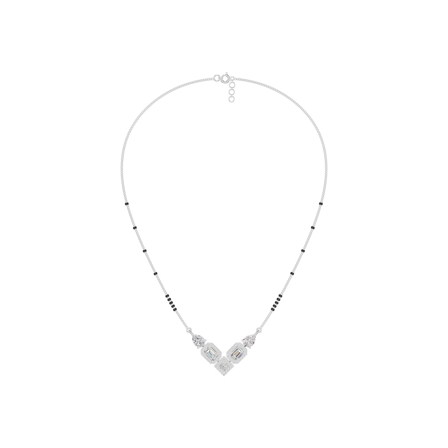 Chevron Charm Diamond Mangalsutra