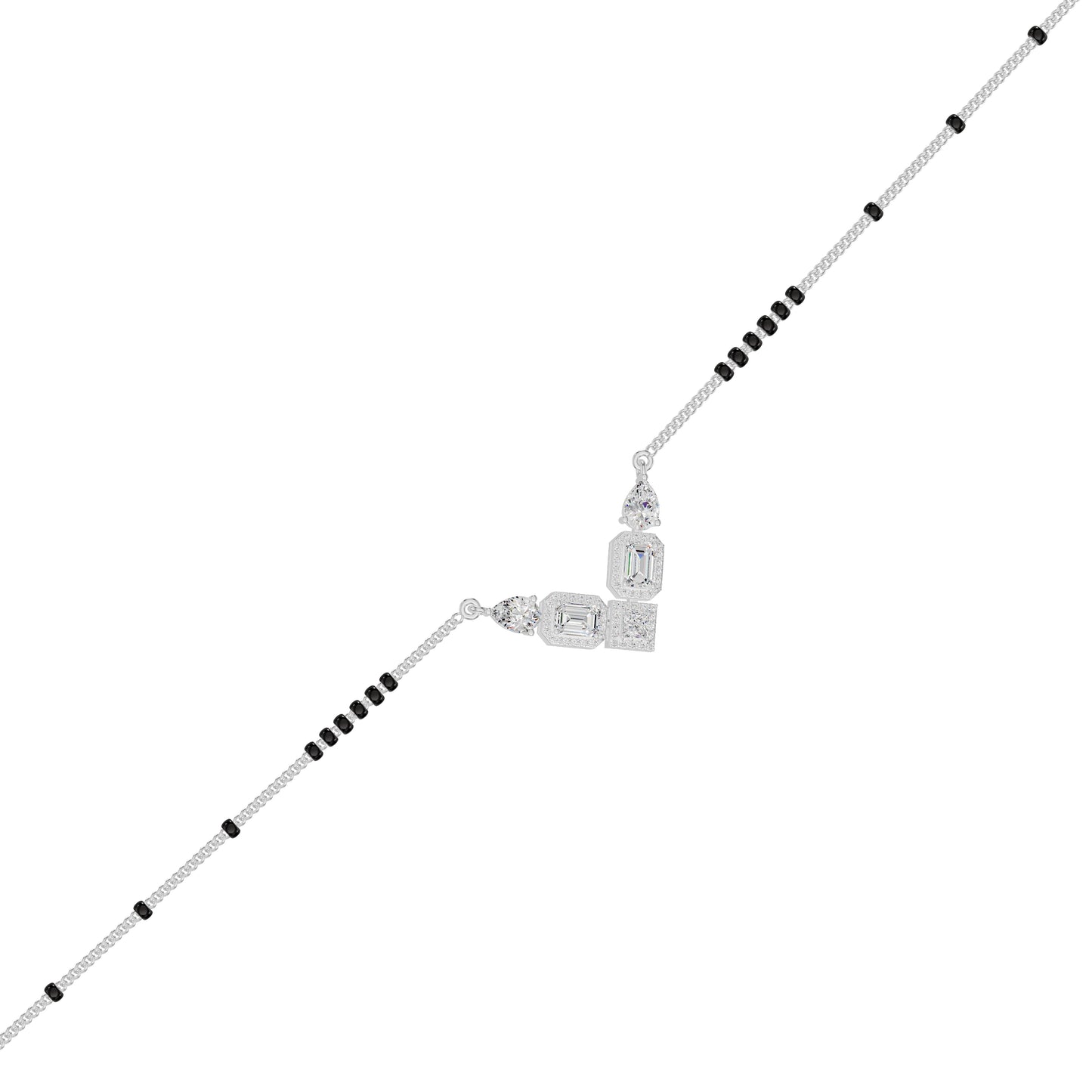 Chevron Charm Diamond Mangalsutra