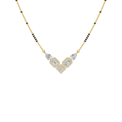Chevron Charm Diamond Mangalsutra