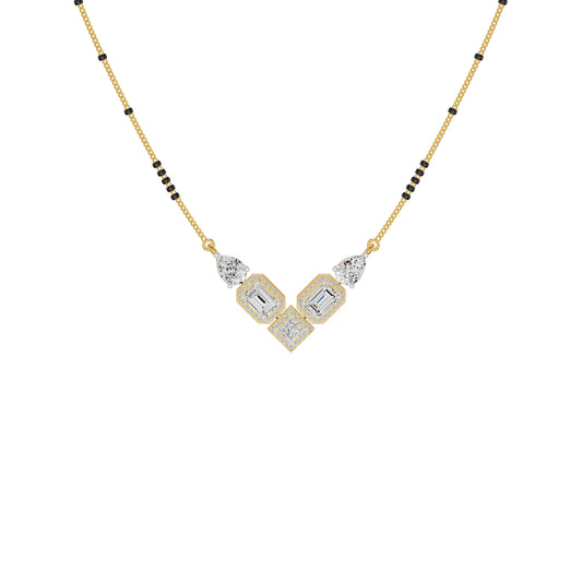 Chevron Charm Diamond Mangalsutra