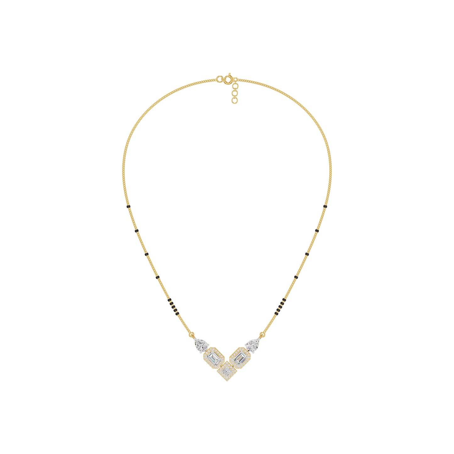 Chevron Charm Diamond Mangalsutra