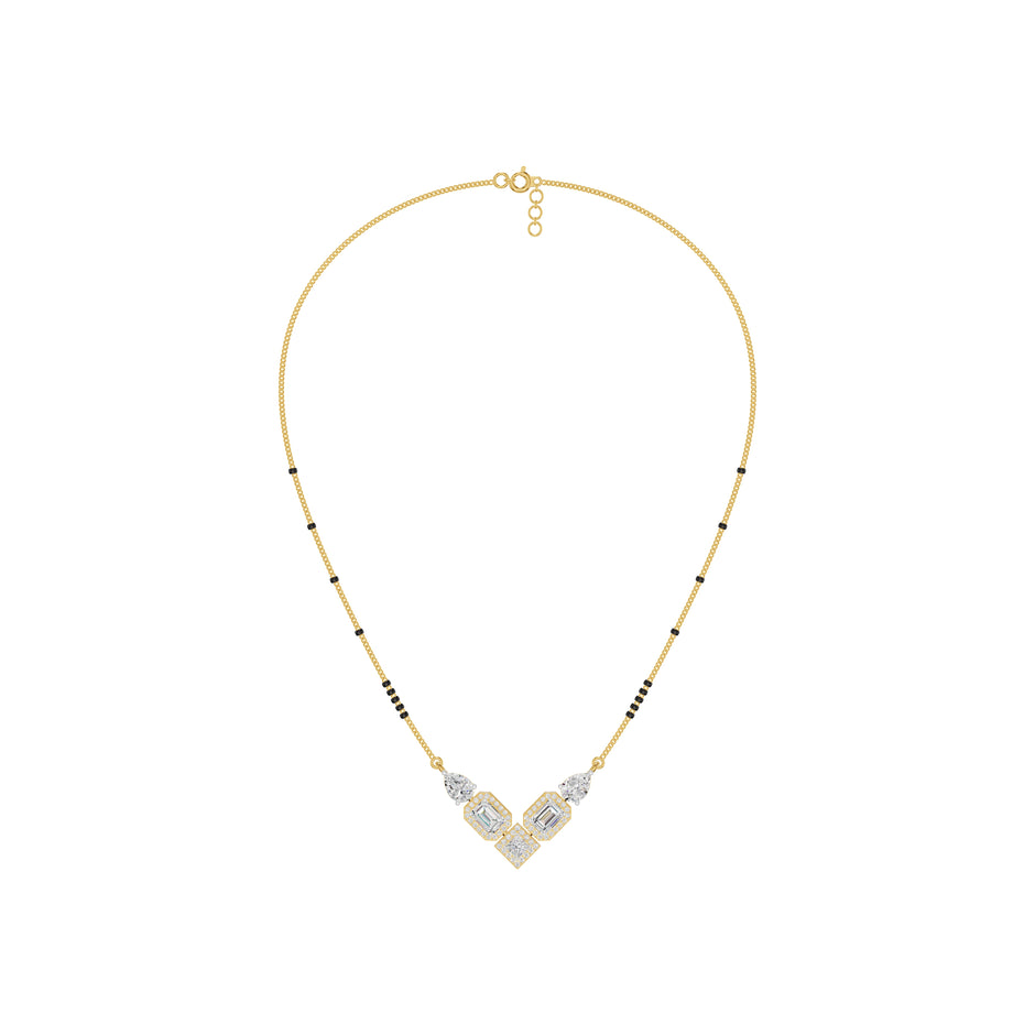 Chevron Charm Diamond Mangalsutra