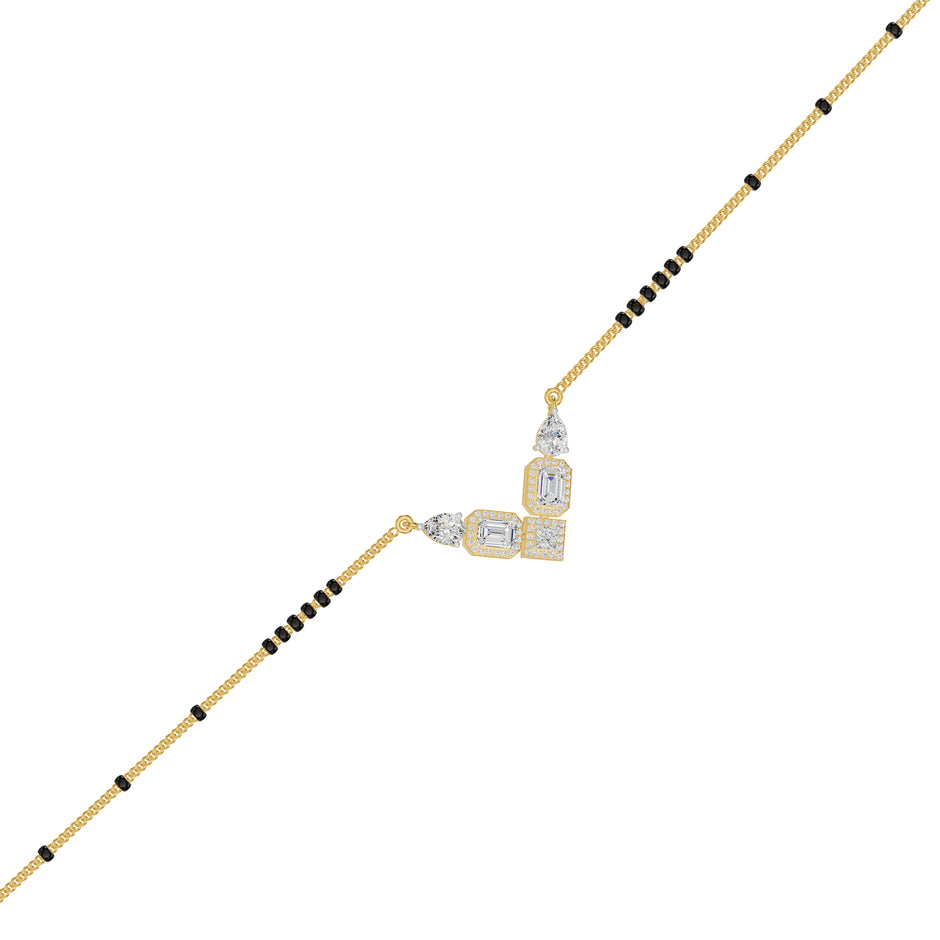 Chevron Charm Diamond Mangalsutra