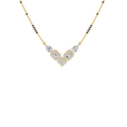 Chevron Charm Diamond Mangalsutra