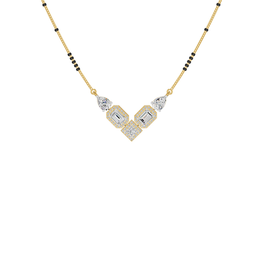Chevron Charm Diamond Mangalsutra