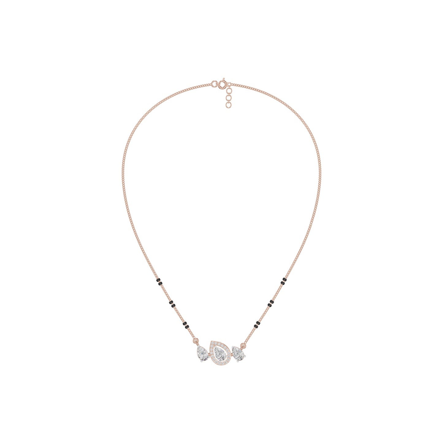 Teardrop Motif Diamond Mangalsutra