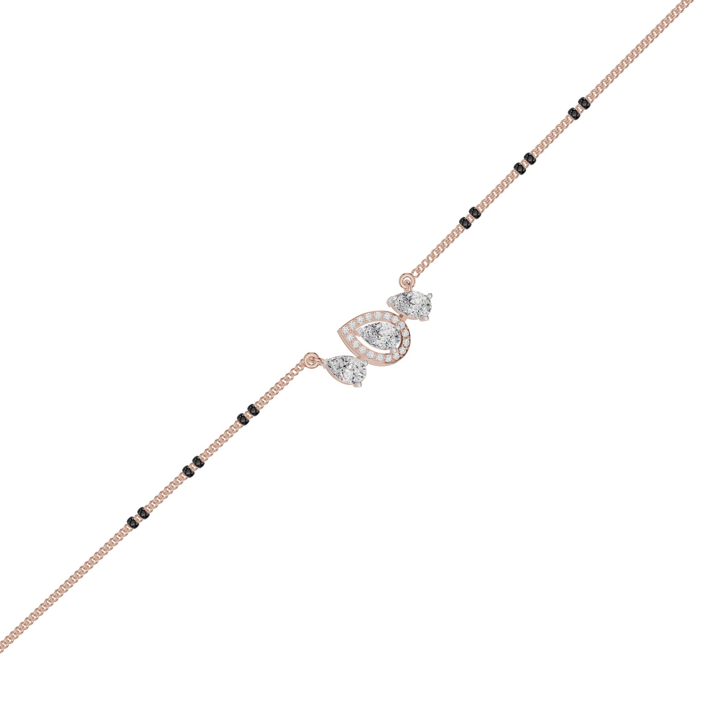Teardrop Motif Diamond Mangalsutra