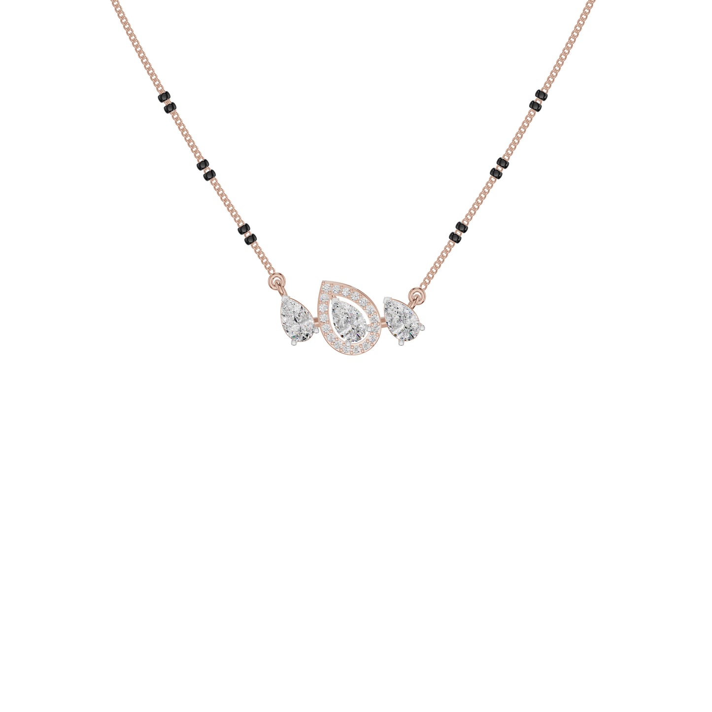 Teardrop Motif Diamond Mangalsutra