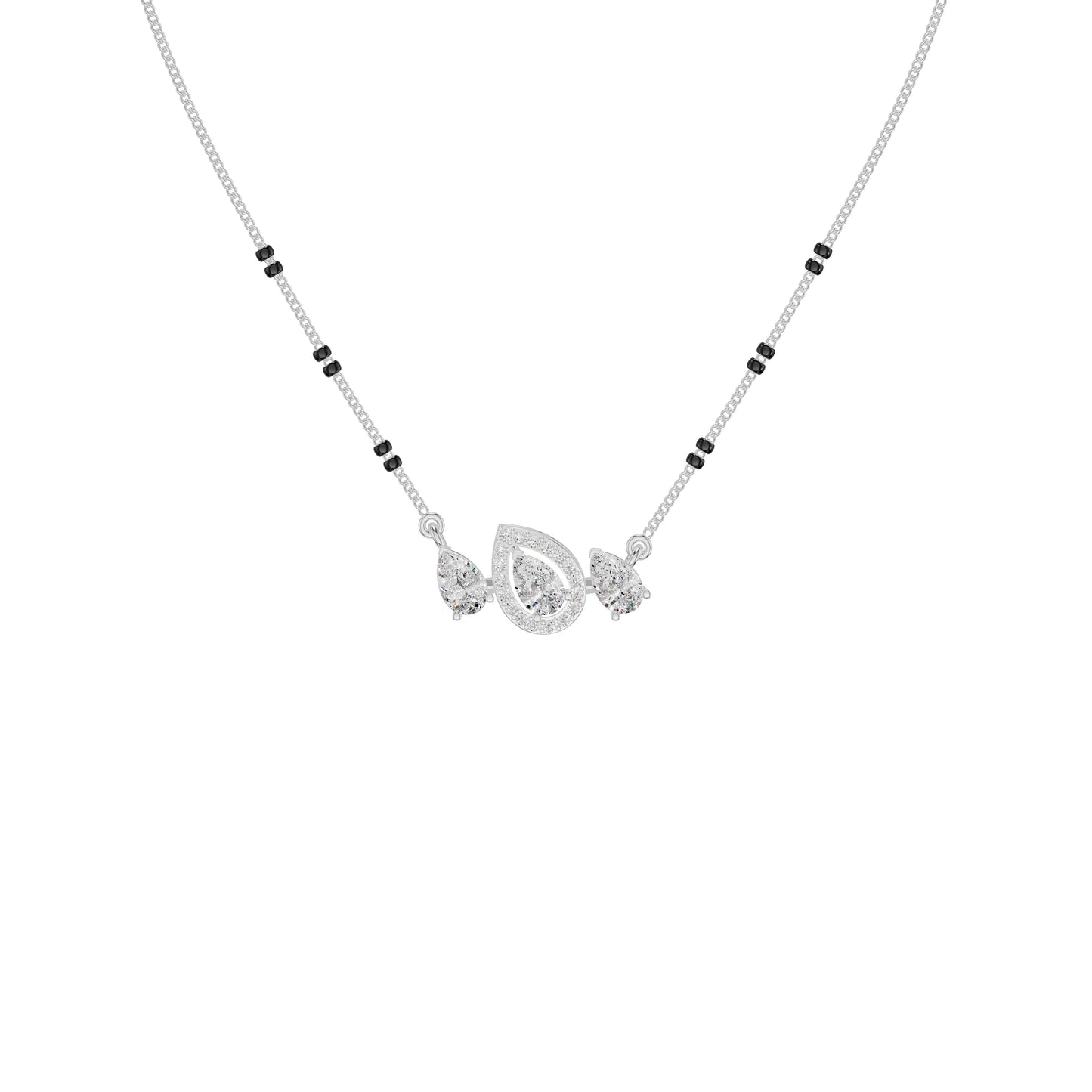Teardrop Motif Diamond Mangalsutra