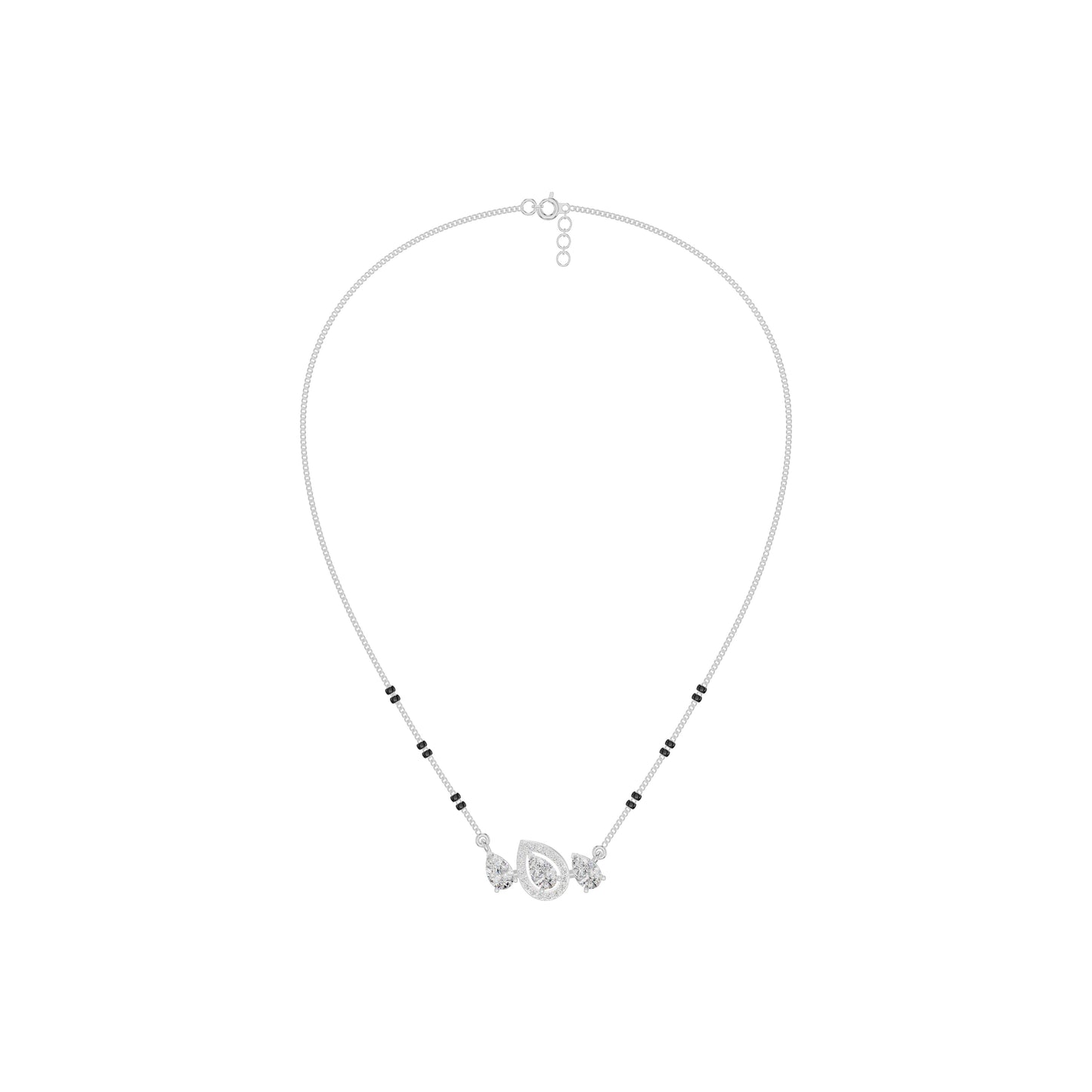 Teardrop Motif Diamond Mangalsutra