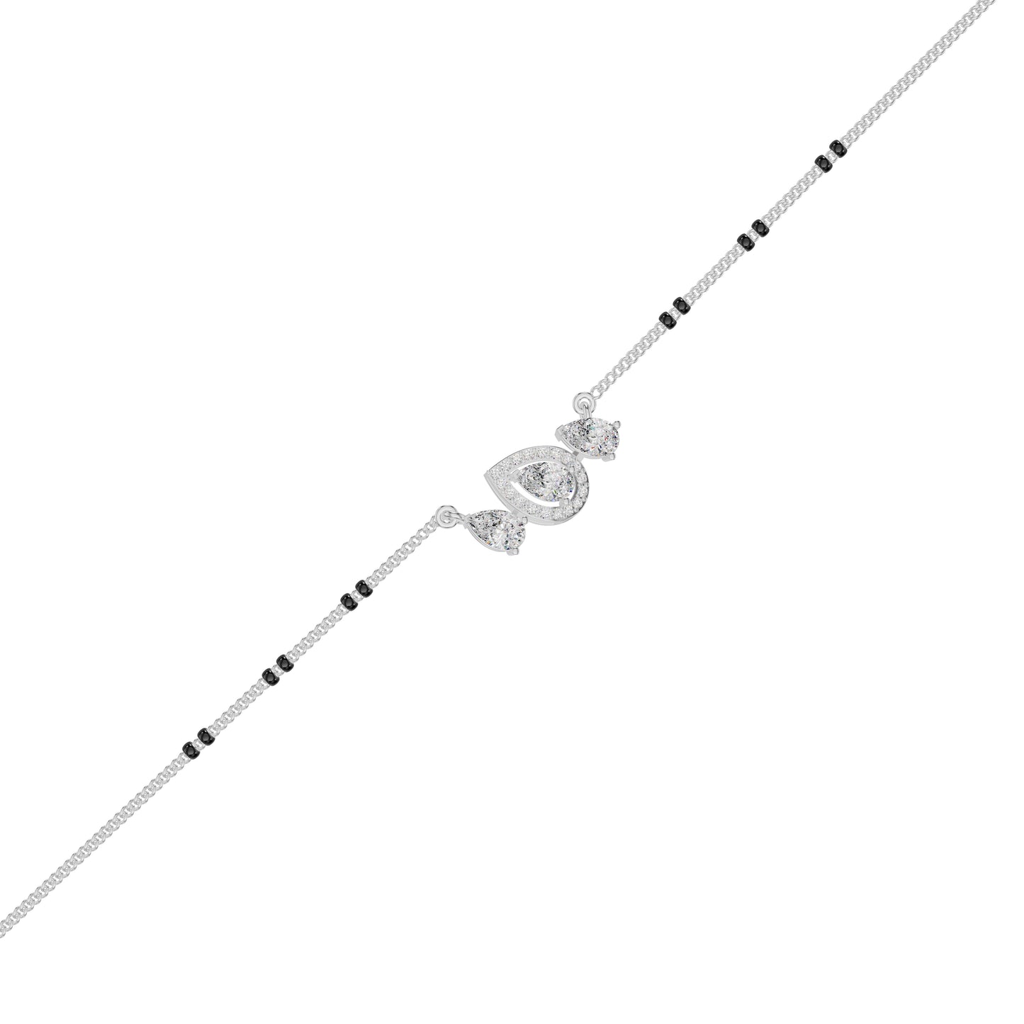 Teardrop Motif Diamond Mangalsutra