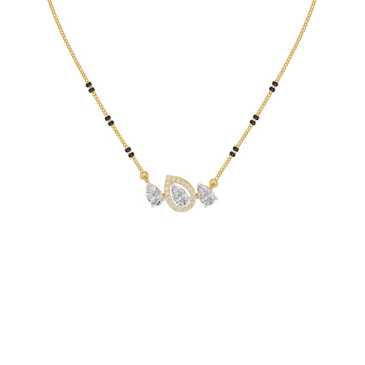 Teardrop Motif Diamond Mangalsutra
