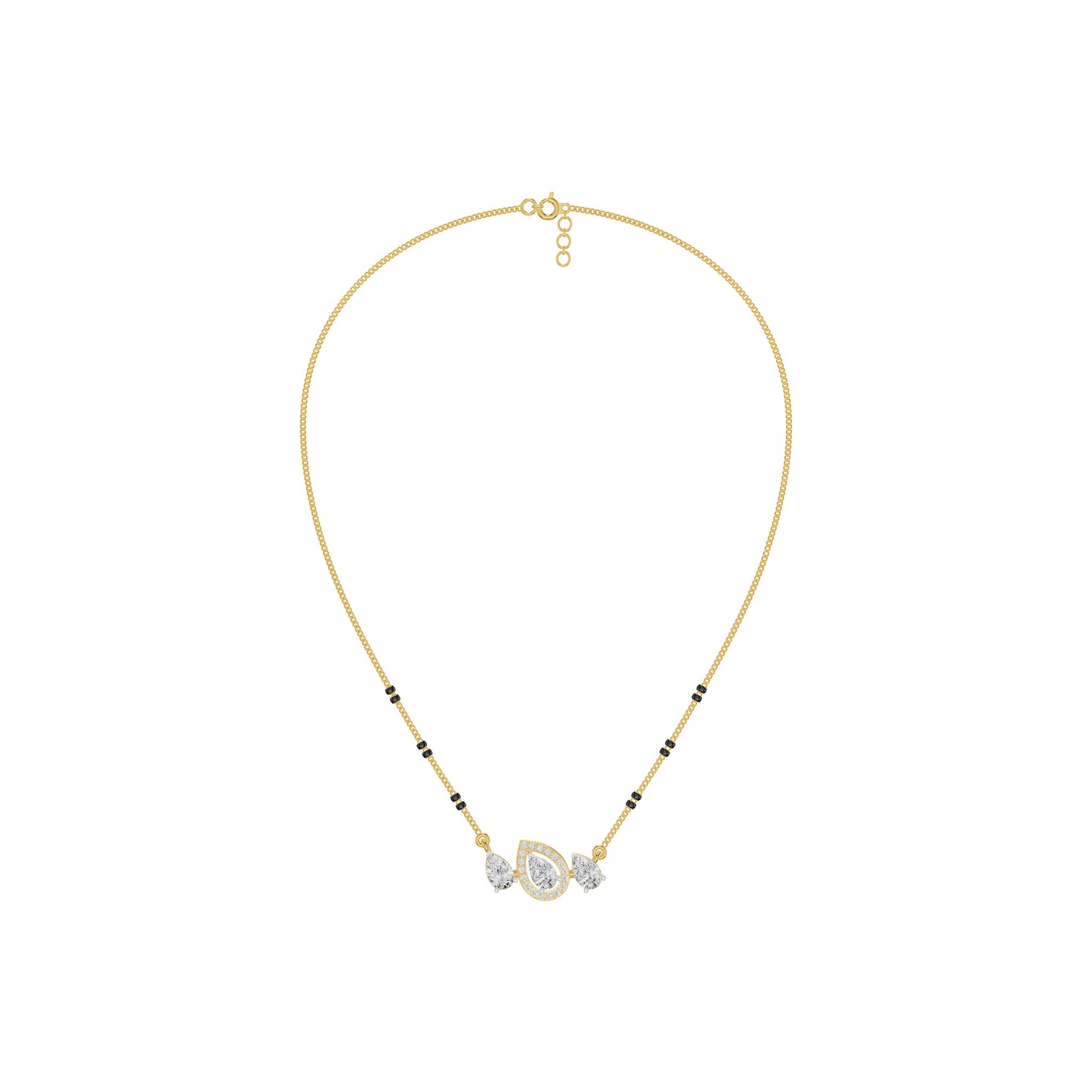 Teardrop Motif Diamond Mangalsutra