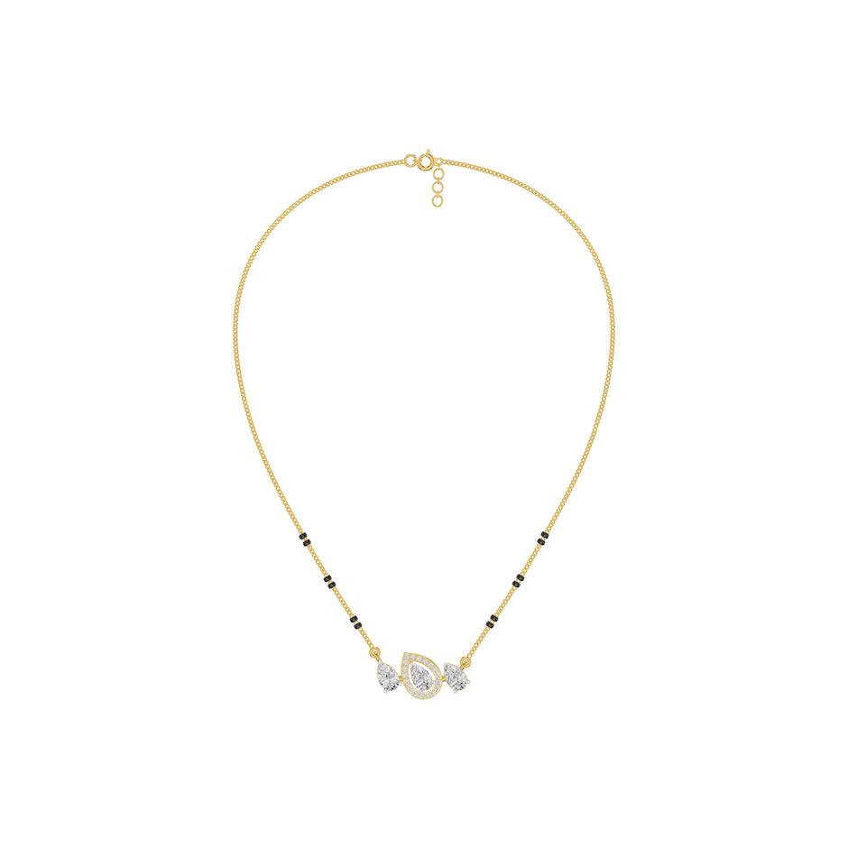 Teardrop Motif Diamond Mangalsutra