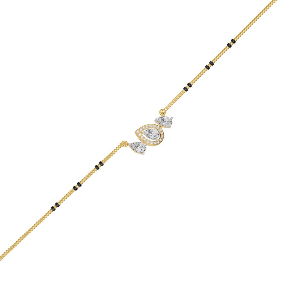 Teardrop Motif Diamond Mangalsutra