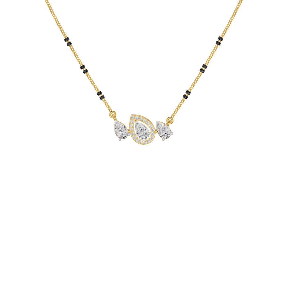 Teardrop Motif Diamond Mangalsutra
