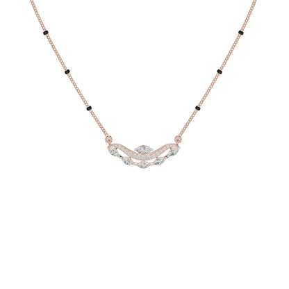 Wavy Marquise Diamond Mangalsutra 18 KT / Rose Gold