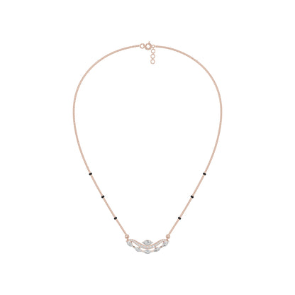 Wavy Marquise Diamond Mangalsutra 18 KT / Rose Gold