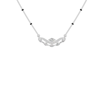 Wavy Marquise Diamond Mangalsutra 18 KT / White Gold