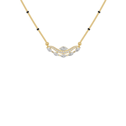 Wavy Marquise Diamond Mangalsutra 18 KT / Yellow Gold