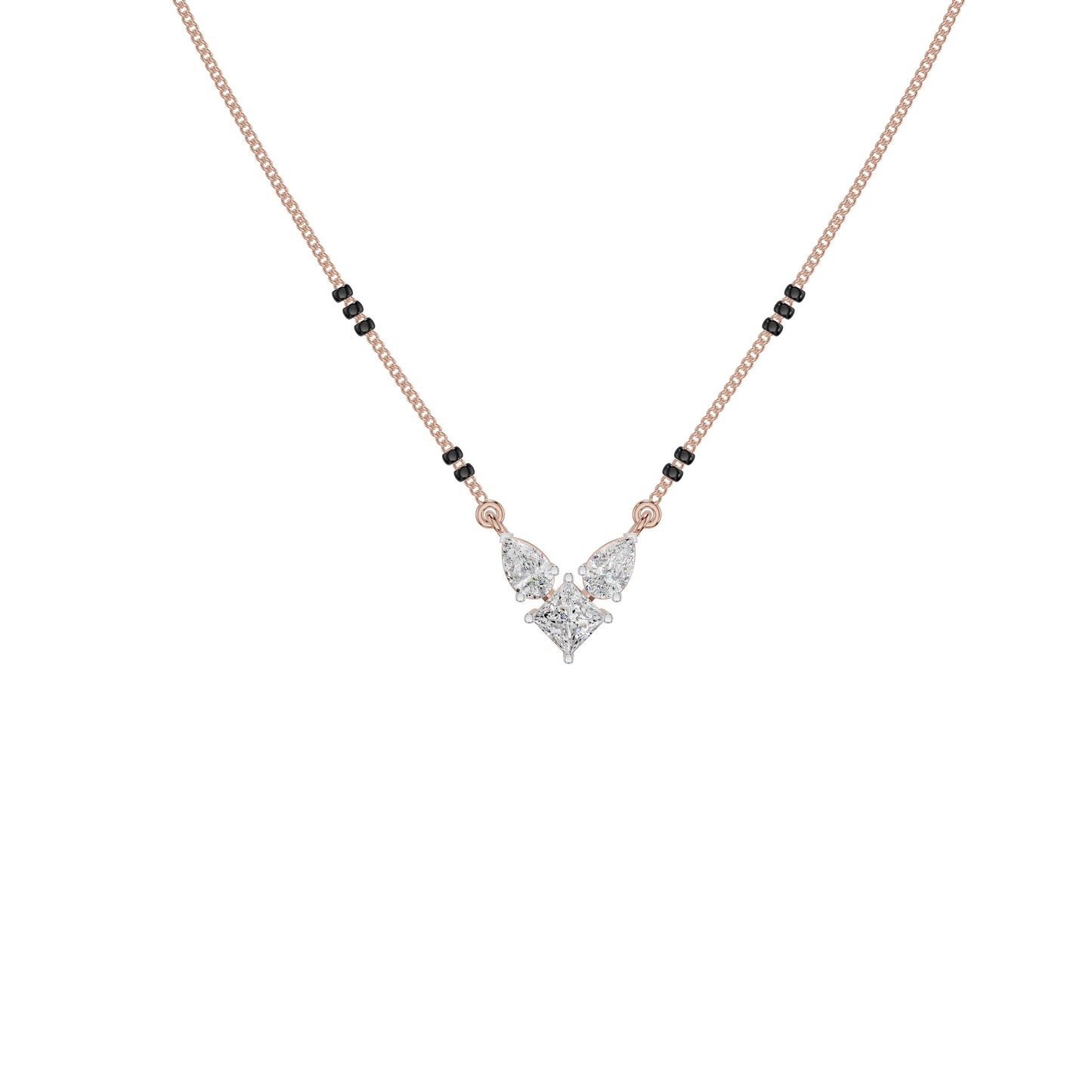 Butterfly Bliss Diamond Mangalsutra 18 KT / Rose Gold