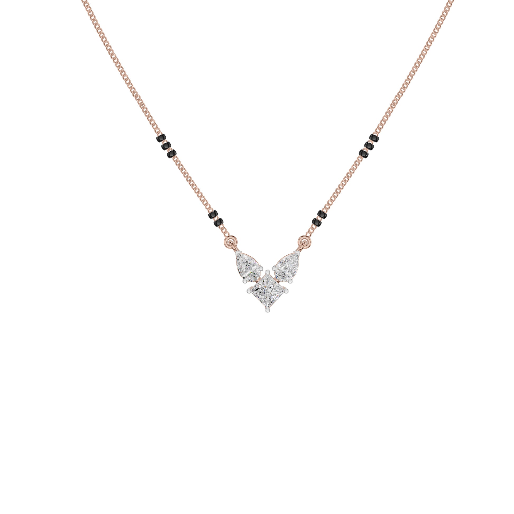 Butterfly Bliss Diamond Mangalsutra 18 KT / Rose Gold