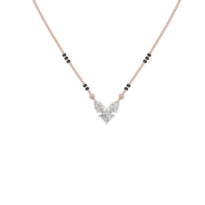 Butterfly Bliss Diamond Mangalsutra 18 KT / Rose Gold