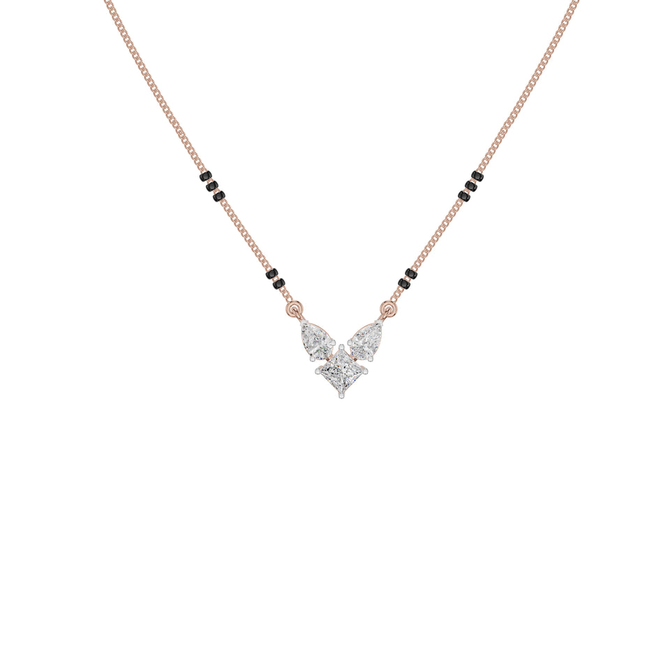Butterfly Bliss Diamond Mangalsutra 18 KT / Rose Gold