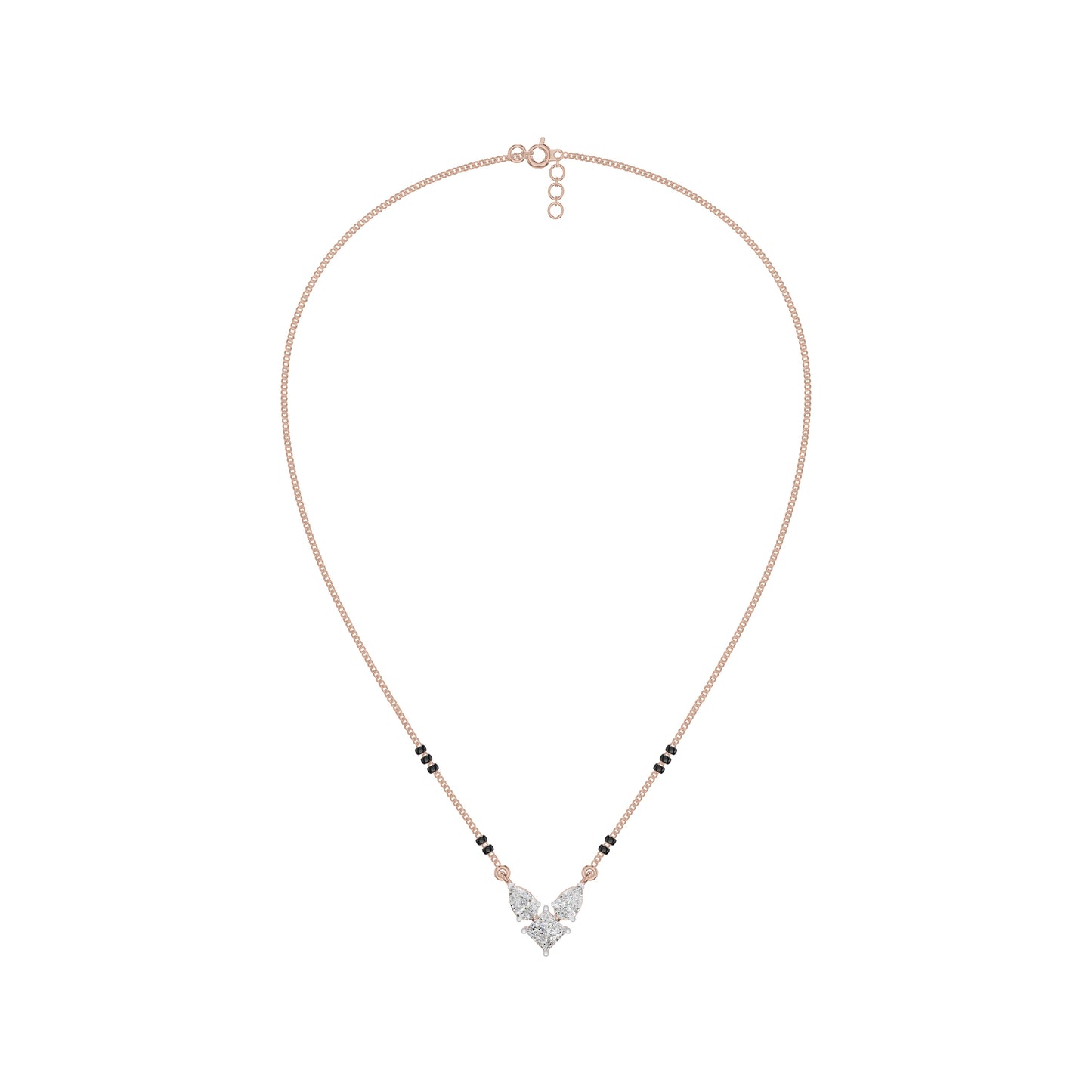 Butterfly Bliss Diamond Mangalsutra 18 KT / Rose Gold
