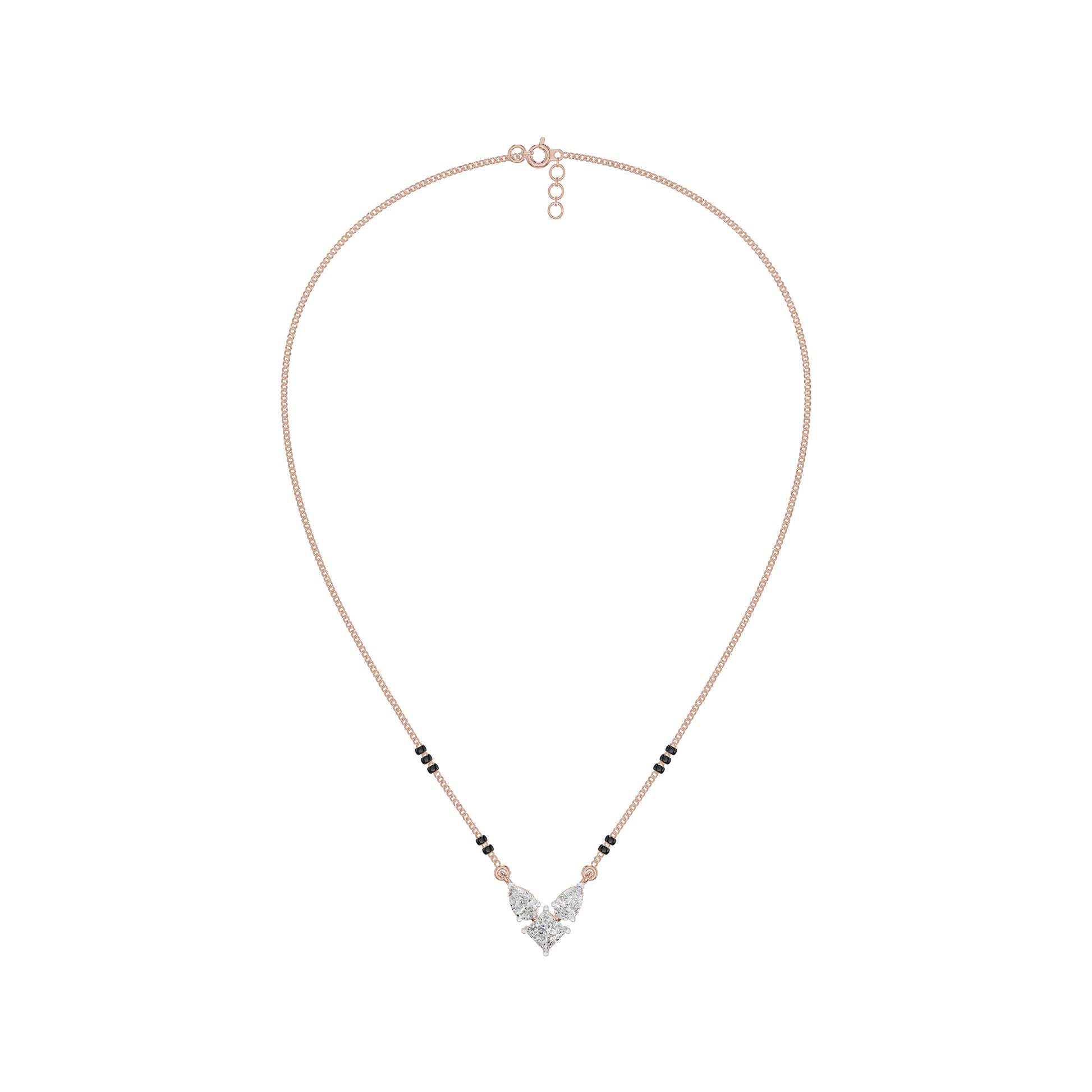 Butterfly Bliss Diamond Mangalsutra 18 KT / Rose Gold