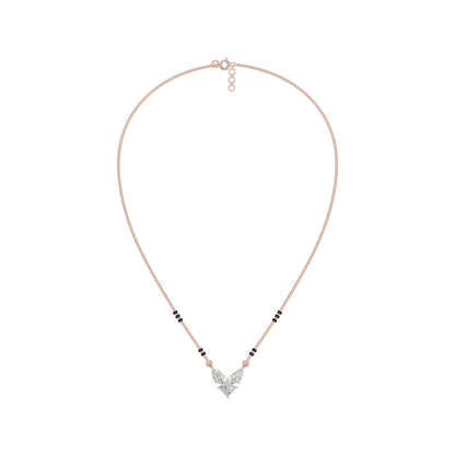 Butterfly Bliss Diamond Mangalsutra 18 KT / Rose Gold