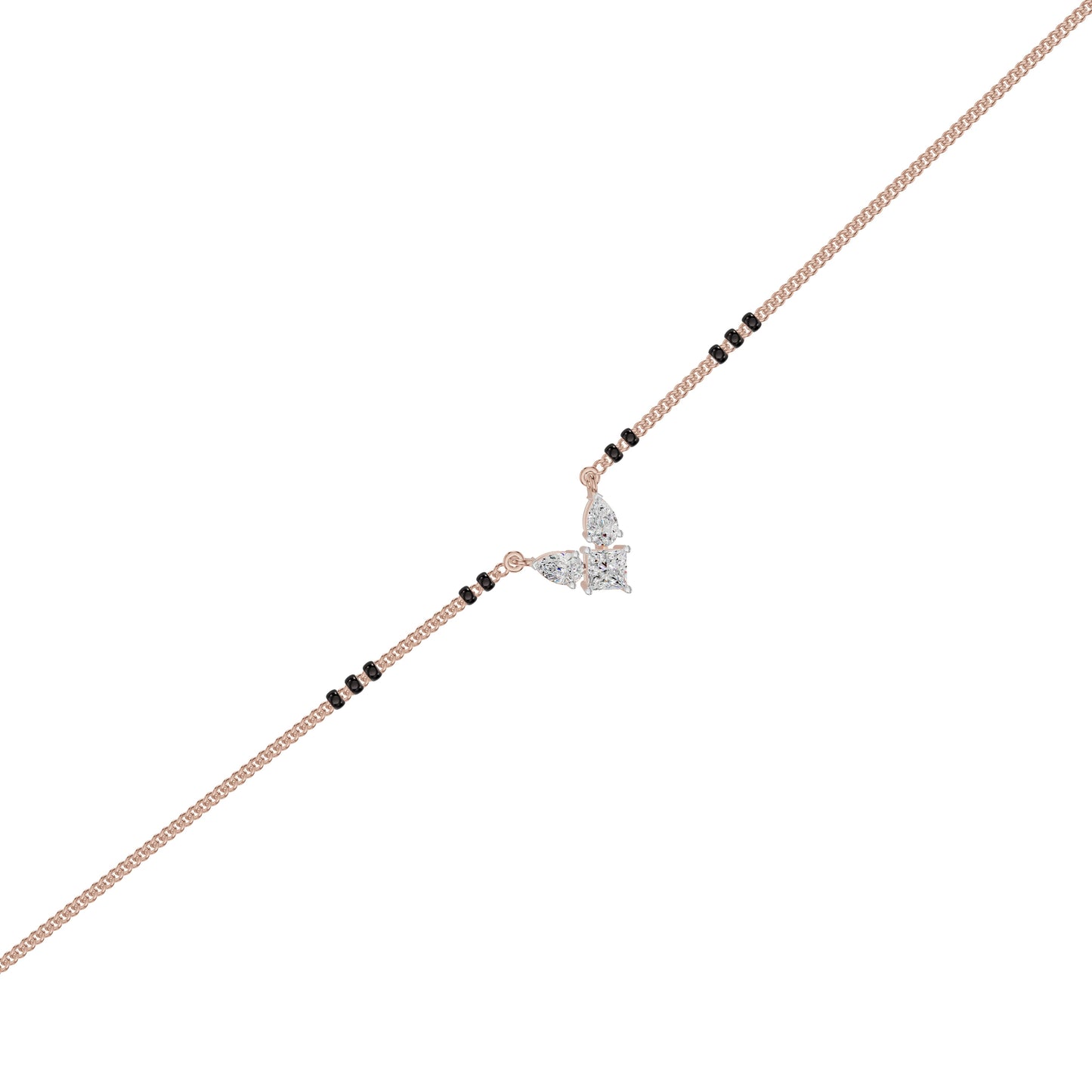 Butterfly Bliss Diamond Mangalsutra 18 KT / Rose Gold