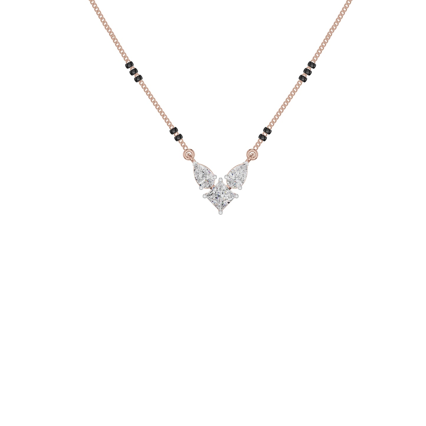 Butterfly Bliss Diamond Mangalsutra 18 KT / Rose Gold