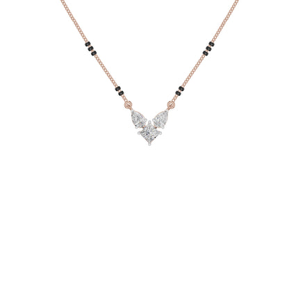 Butterfly Bliss Diamond Mangalsutra 18 KT / Rose Gold