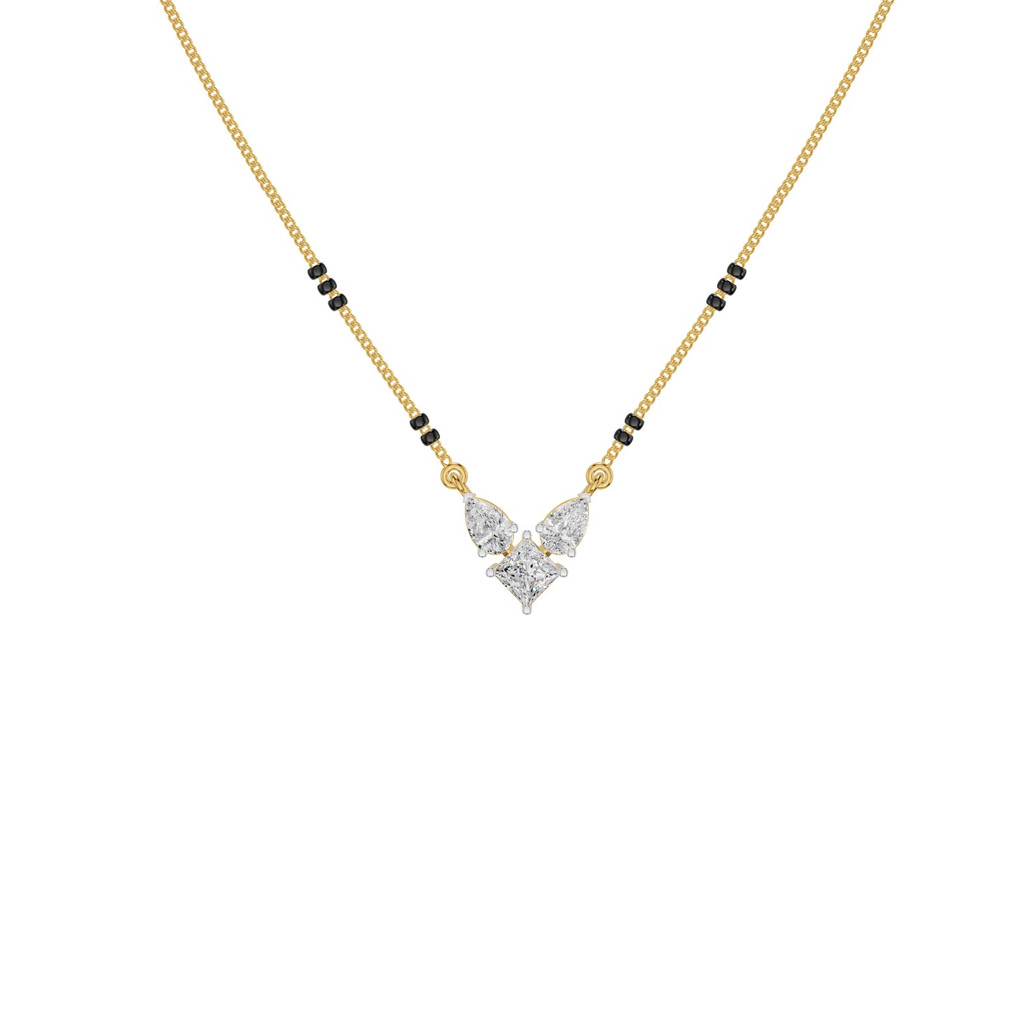 Butterfly Bliss Diamond Mangalsutra 18 KT / Yellow Gold