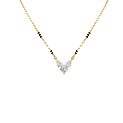Butterfly Bliss Diamond Mangalsutra 18 KT / Yellow Gold