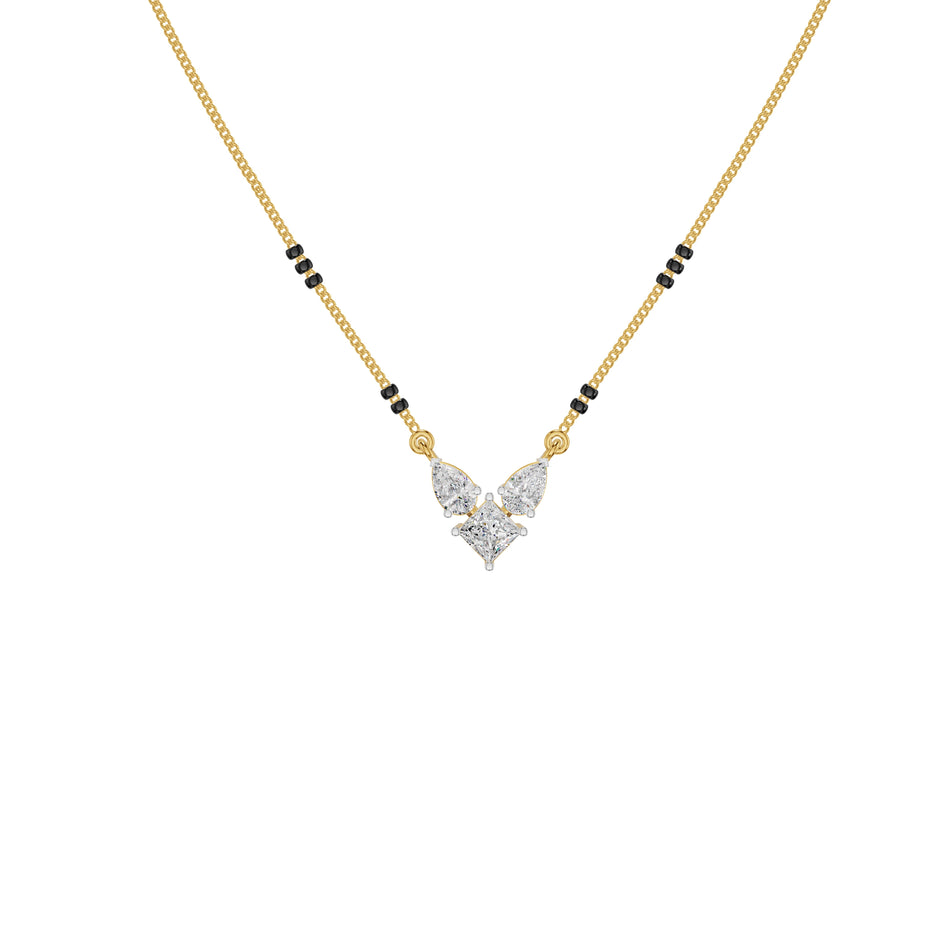 Butterfly Bliss Diamond Mangalsutra 18 KT / Yellow Gold